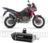 Terminale Di Scarico Senza Omologazione Suono Sonora Titanio Nero Carbonio - Arrow Special Parts Compatibile Con Honda Crf 1100 L Africa Twin (2024-2026)