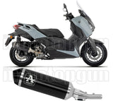 Exhaust Tip Without Sound Certification Urban Black Aluminium Body And Black Aluminium Cap - Arrow Special Parts Compatible With Yamaha Xmax 300 (2025-2026)