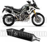 Terminale Di Scarico Senza Omologazione Suono Veloce Alluminio Nero Carbonio - Arrow Special Parts Compatibile Con Triumph Tiger 1200 (2022-2024)