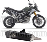 Terminale Di Scarico Senza Omologazione Suono Veloce Alluminio Nero Carbonio - Arrow Special Parts Compatibile Con Triumph Tiger 900 (2024-2026)