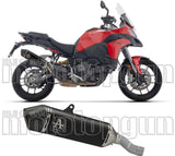 Terminale Di Scarico Senza Omologazione Suono Veloce Titanio Nero Fondello Carby - Arrow Special Parts Compatibile Con Ducati Multistrada V2 - S (2025)