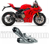 Doppio Terminale Di Scarico Senza Omologazione Suono Works Full Titanio Carbonio - Arrow Special Parts Compatibile Con Ducati Streetfighter V4 (2020-2024)