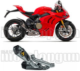 Doppio Terminale Di Scarico Senza Omologazione Suono Works Titanio Carbonio - Arrow Special Parts Compatibile Con Ducati Streetfighter V4 (2020-2024)