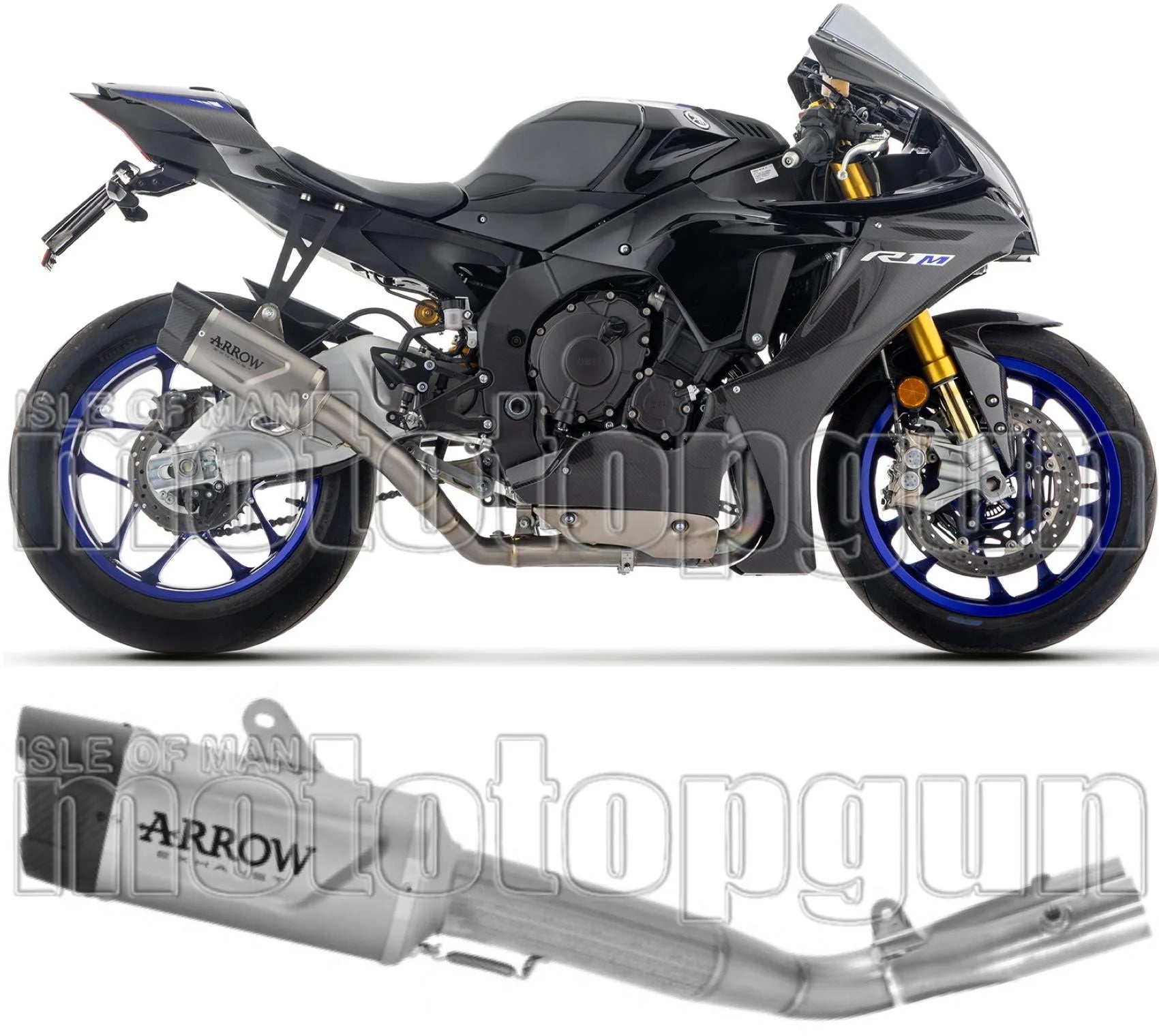 Terminale Di Scarico Non Catalizzato E Senza Omologazione Suono Indy-Race Evo Titanio Fondello Carby - Arrow Special Parts Compatibile Con Yamaha Yzf-R1 1000 (2025)
