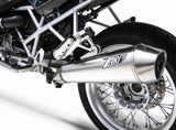 Terminale Di Scarico Senza Omologazione Suono Conical Acciaio - Zard Compatibile Con Bmw R 1200 (2009-2010)
