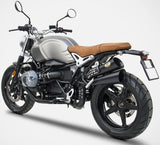 Terminale Di Scarico Senza Omologazione Suono Hardy Acciaio Nero - Zard Compatibile Con Bmw R Nine T 1200 Scrambler (2021-2023)