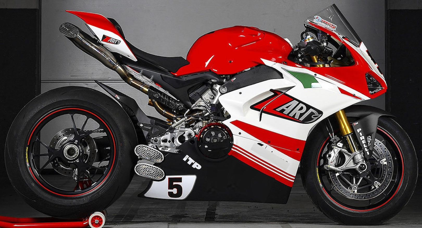 Complete Exhaust System Without Catalytic Converter And Without Sound Certification Dm5 Titanium - Zard Compatible With Ducati Panigale V4S (2018-2019)