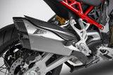 Terminale Di Scarico Senza Omologazione Suono Titanio Coppa Carbonio - Zard Compatibile Con Ducati Multistrada V4 (2021-2023)