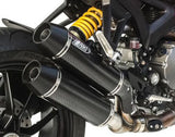 Terminale Di Scarico Senza Omologazione Suono Overlap Carbonio - Zard Compatibile Con Ducati Monster 1100 Evo (2011-2013)