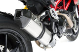 Terminale Di Scarico Senza Omologazione Suono Penta Titanio Coppa Carbonio - Zard Compatibile Con Ducati Hypermotard 821 Sp (2013-2015)
