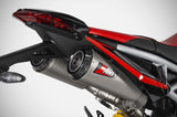 Terminale Di Scarico Senza Omologazione Suono Topgun Acciaio Coppa Carbonio - Zard Compatibile Con Ducati Hypermotard 950 - Sp (2019-2023)
