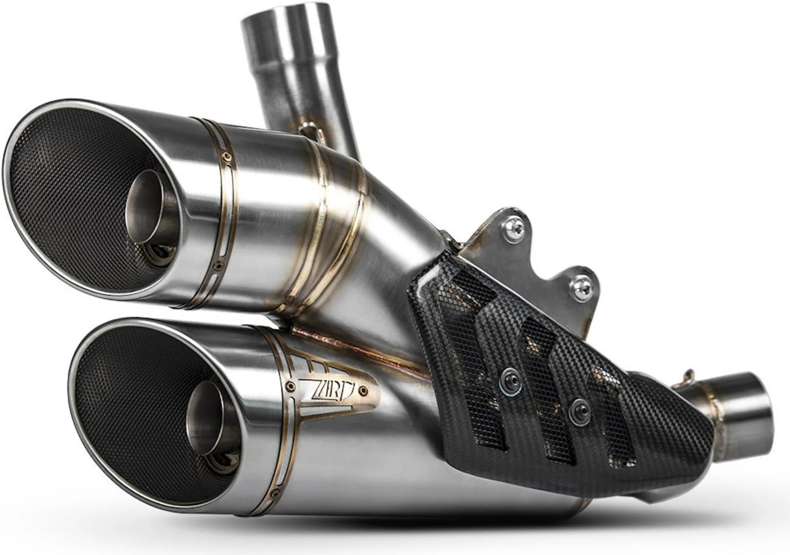 Terminale Di Scarico Senza Omologazione Suono Acciaio - Zard Compatibile Con Ducati Diavel 1260 Euro4 (2020-2021)
