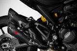 Impianto Di Scarico Completo Non Catalizzato E Senza Omologazione Suono Acciaio Nero Coppa Carbonio - Zard Compatibile Con Ducati Monster 937 (2021-2023)