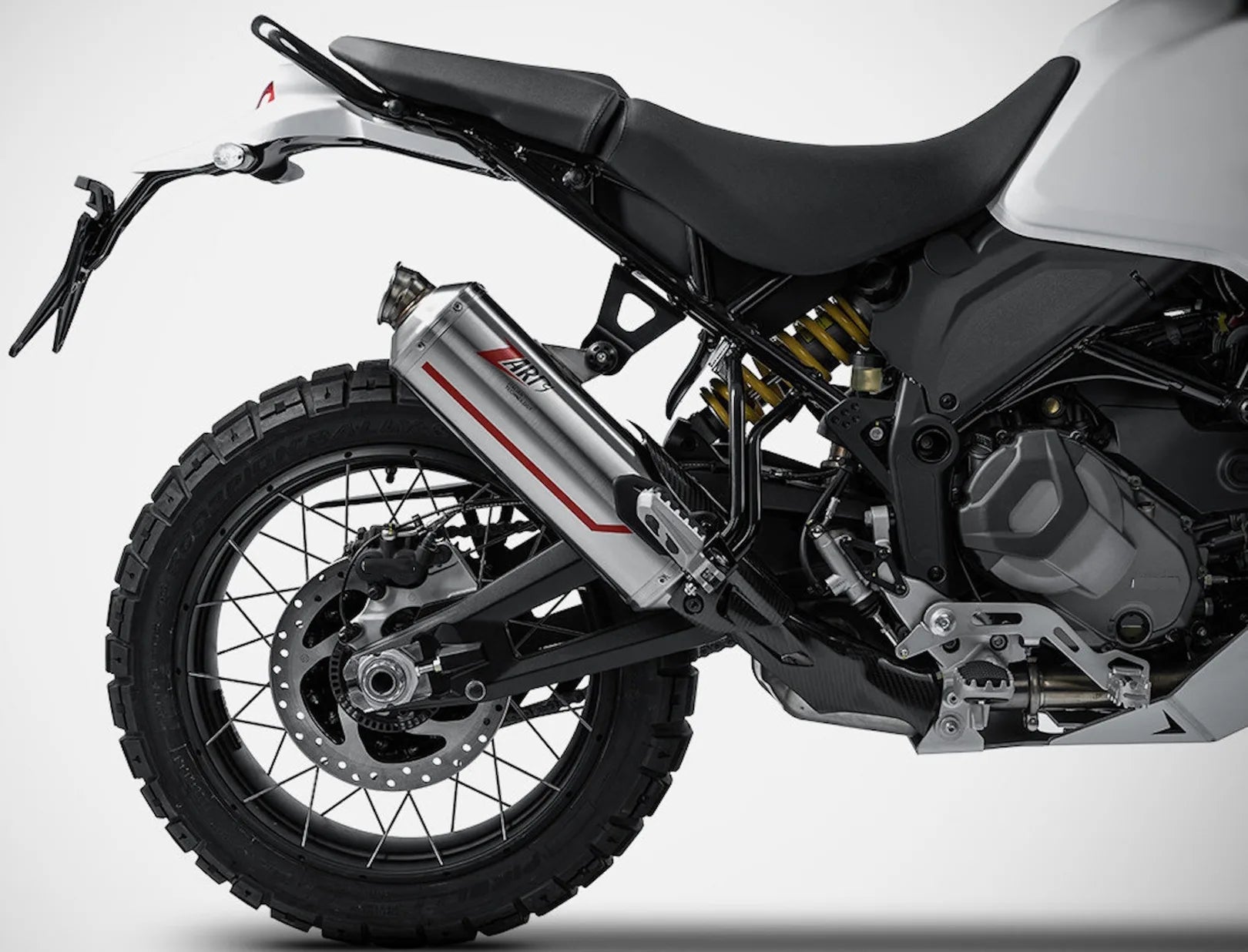 Terminale Di Scarico Senza Omologazione Suono Sabbia Acciaio - Zard Compatibile Con Ducati Desert-X (2022-2023)