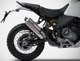 Impianto Di Scarico Completo Non Catalizzato E Senza Omologazione Suono Sabbia Acciaio - Zard Compatibile Con Ducati Desert-X (2022-2023)