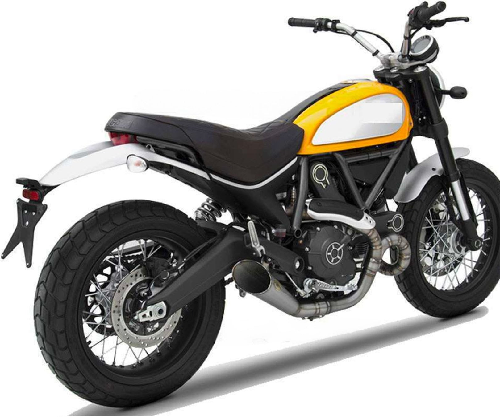 Complete Exhaust System Without Catalytic Converter And Without Sound Certification Conical Titanium - Zard Compatible With Ducati Scrambler 800 (2015-2019)