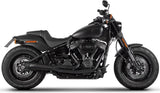 Impianto Di Scarico Completo Non Catalizzato E Senza Omologazione Suono Acciaio Nero Coppa Alluminio Nero - Zard Compatibile Con Harley-Davidson Breakout (2016-2023)