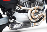 Impianto Di Scarico Completo Non Catalizzato E Senza Omologazione Suono Carbonio - Zard Compatibile Con Harley-Davidson Xr 1200 (2009-2012)