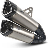 Terminale Di Scarico Senza Omologazione Suono Titanio Coppa Carbonio - Zard Compatibile Con Indian Motorcycle Ftr 1200 (2018-2020)