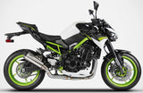 Impianto Di Scarico Completo Non Catalizzato E Senza Omologazione Suono Titanio Coppa Carbonio - Zard Compatibile Con Kawasaki Z 900 A2 (2020-2023)