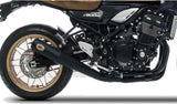 Impianto Di Scarico Completo Non Catalizzato E Senza Omologazione Suono Acciaio Nero - Zard Compatibile Con Kawasaki Z 900 Rs (2018-2020)