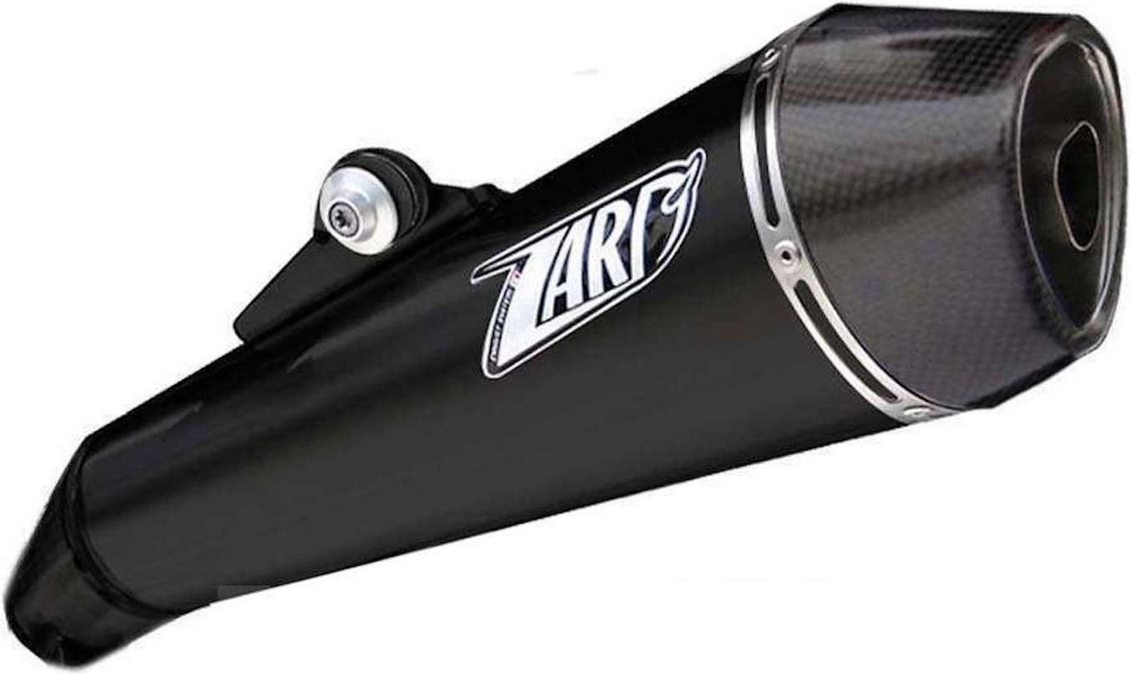 Exhaust Tip Without Sound Certification Conical Steel Black Endcap Aluminium - Zard Compatible With Moto Guzzi Norge (2011-2016)