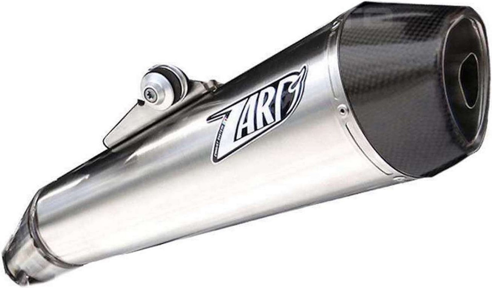 Exhaust Tip Without Sound Certification Conical Stainless Steel Endcap Carbon - Zard Compatible With Moto Guzzi Norge (2006-2010)