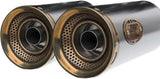 Exhaust Tip Without Sound Certification Slim Stainless Steel Endcap Bronze - Zard Compatible With Moto Guzzi V9 Bobber (2016-2019)