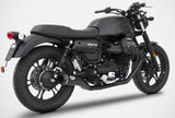 Impianto Di Scarico Completo Non Catalizzato E Senza Omologazione Suono Conical Acciaio Nero - Zard Compatibile Con Moto Guzzi V7 Iii (2017-2019)