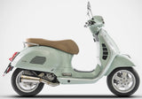 Impianto Di Scarico Completo Non Catalizzato E Senza Omologazione Suono Acciaio Coppa Bronzo - Zard Compatibile Con Piaggio Vespa Primavera 125 - 150 (2020-2023)