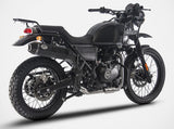 Terminale Di Scarico Senza Omologazione Suono Penta High Acciaio Nero Coppa Carbonio - Zard Compatibile Con Royal Enfield Himalayan (2021-2023)