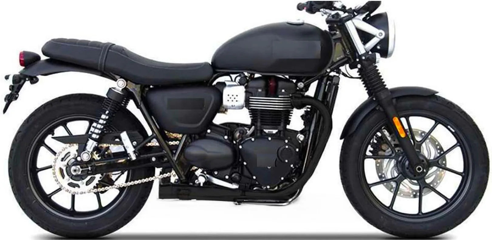 Terminale Di Scarico Non Catalizzato E Senza Omologazione Suono Acciaio Nero - Zard Compatibile Con Triumph Speed Twin 900 (2021-2023)