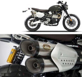 Terminale Di Scarico Senza Omologazione Suono Acciaio Coppa Carbonio - Zard Compatibile Con Triumph Scrambler 1200 (2021-2023)