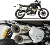 Terminale Di Scarico Senza Omologazione Suono Acciaio - Zard Compatibile Con Triumph Scrambler 1200 (2021-2023)