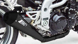 Terminale Di Scarico Senza Omologazione Suono Conical Acciaio Nero Coppa Carbonio - Zard Compatibile Con Triumph Speed Triple 955 (2002-2004)