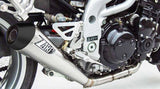 Terminale Di Scarico Senza Omologazione Suono Conical Acciaio Coppa Carbonio - Zard Compatibile Con Triumph Speed Triple 955 (2002-2004)