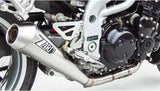 Terminale Di Scarico Senza Omologazione Suono Conical Acciaio - Zard Compatibile Con Triumph Speed Triple 955 (2002-2004)