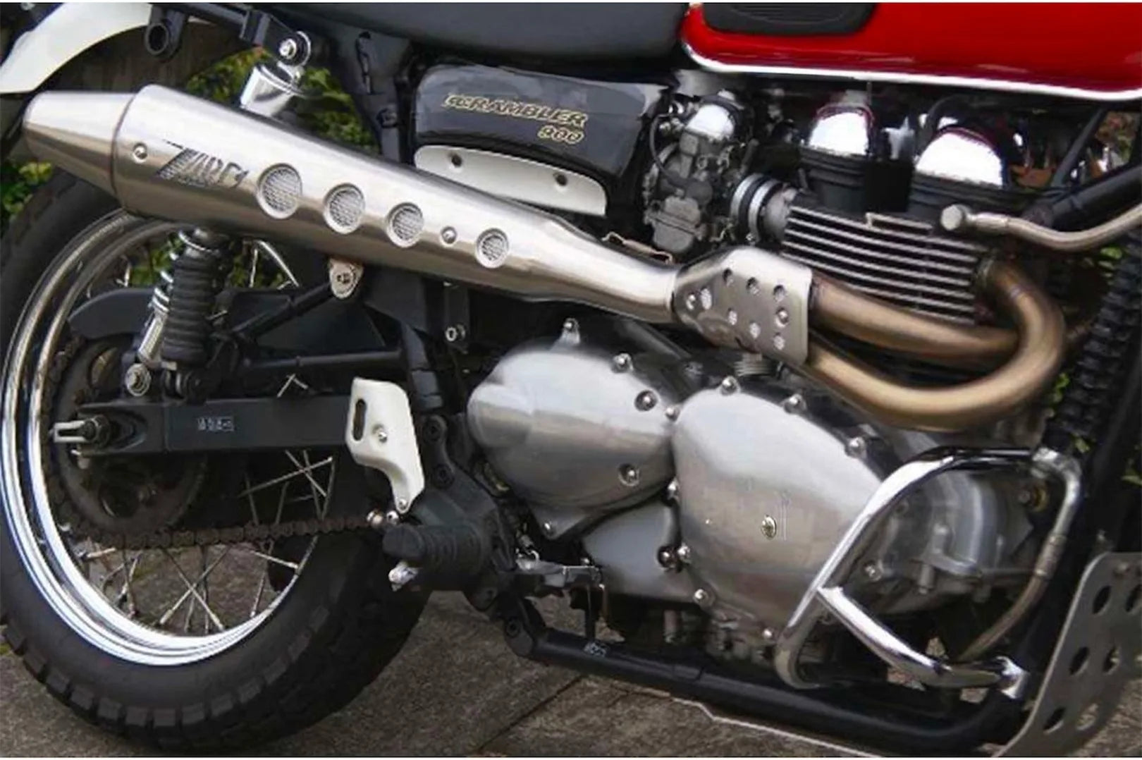 Impianto Di Scarico Completo Non Catalizzato E Senza Omologazione Suono Conical High Acciaio - Zard Compatibile Con Triumph Scrambler 900 (2001-2016)