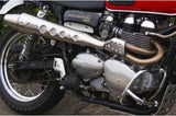 Impianto Di Scarico Completo Non Catalizzato E Senza Omologazione Suono Conical High Acciaio - Zard Compatibile Con Triumph Scrambler 900 (2001-2016)