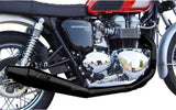Impianto Di Scarico Completo Non Catalizzato E Senza Omologazione Suono Conical Low Acciaio Nero - Zard Compatibile Con Triumph Bonneville T100 (2001-2016)