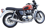 Impianto Di Scarico Completo Non Catalizzato E Senza Omologazione Suono Conical Low Acciaio - Zard Compatibile Con Triumph Thruxton 900 (2001-2016)