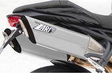Exhaust Tip Without Sound Certification Penta Steel Black Endcap Carbon - Zard Compatible With Triumph Street Triple 675 (2007-2012)