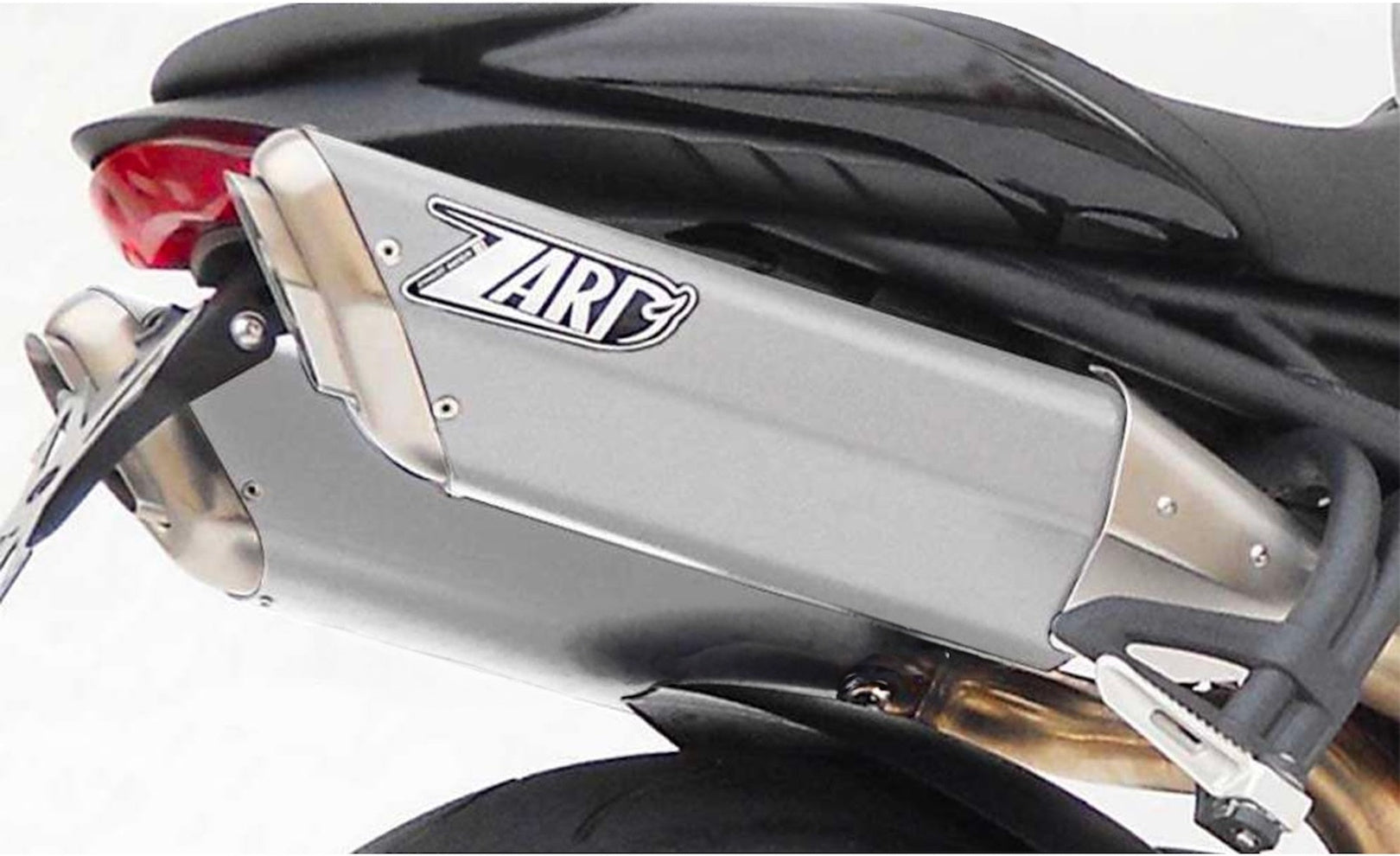 Exhaust Tip Without Sound Certification Penta Steel Black - Zard Compatible With Triumph Street Triple 675 (2007-2012)