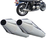 Exhaust Tip Without Sound Certification Conical Stainless Steel Polish - Zard Compatible With Triumph Bonneville T100 Se (2008-2016)