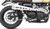 Impianto Di Scarico Completo Non Catalizzato E Senza Omologazione Suono Short High - Zard Compatibile Con Triumph Scrambler 900 (2001-2016)