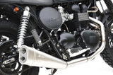 Complete Exhaust System Without Catalytic Converter And Without Sound Certification Short Low Stainless Steel - Zard Compatible With Triumph Thruxton 900 (2001-2016)