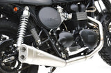 Impianto Di Scarico Completo Non Catalizzato E Senza Omologazione Suono Short Low Acciaio - Zard Compatibile Con Triumph Bonneville T100 (2001-2016)