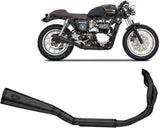 Impianto Di Scarico Completo Non Catalizzato E Senza Omologazione Suono Bad Child Acciaio Nero - Zard Compatibile Con Triumph Bonneville T100 (2001-2016)