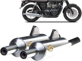 Exhaust Tip Without Sound Certification Bottle Stainless Steel - Zard Compatible With Triumph Bonneville T100 (2016-2020)