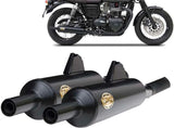 Terminale Di Scarico Senza Omologazione Suono Bottle Acciaio Nero - Zard Compatibile Con Triumph Bonneville T100 (2016-2020)